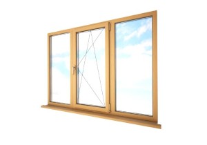 Трехстворчатое окно IVAPER 62 (глухое+поворотно-откидное+глухое) (1400х2100 мм)