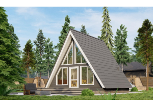 Модульный треугольный дом-шалаш